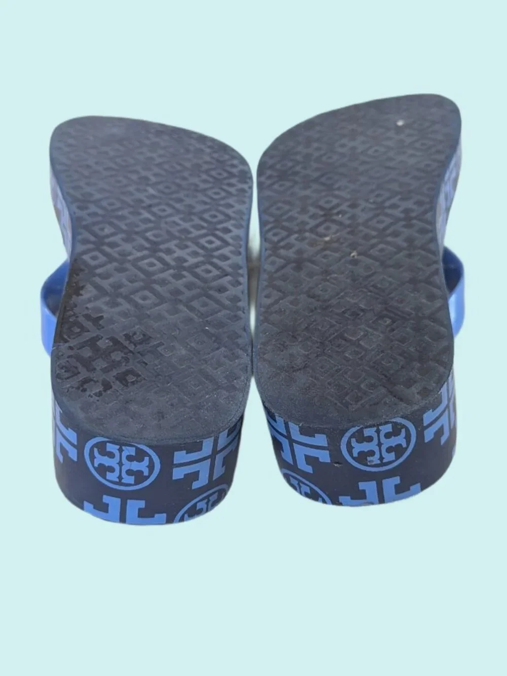 Tory Burch Blue Platform Sandals - Size 6.5